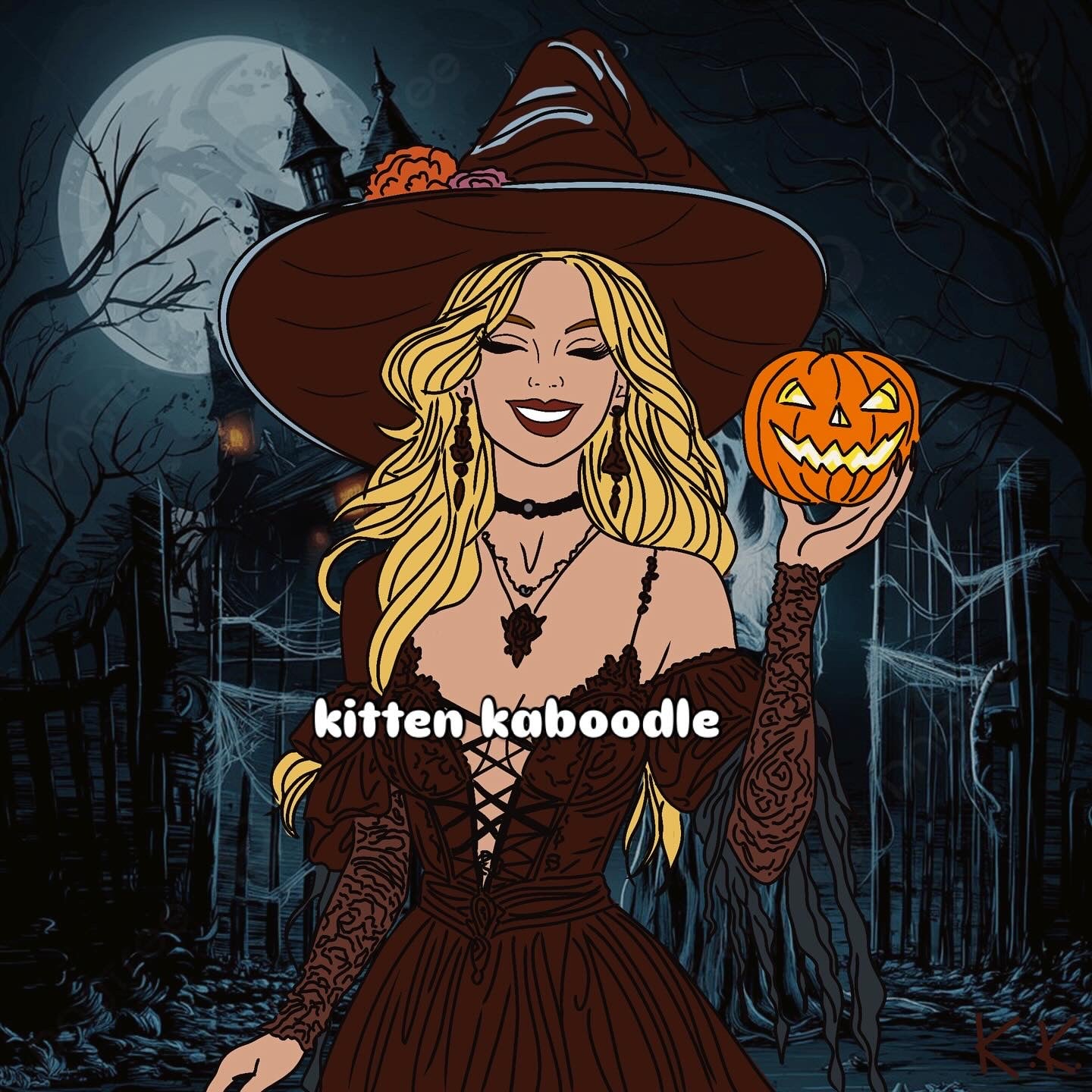 Witch’s Moonlight— Digital Art Print 🎃✨