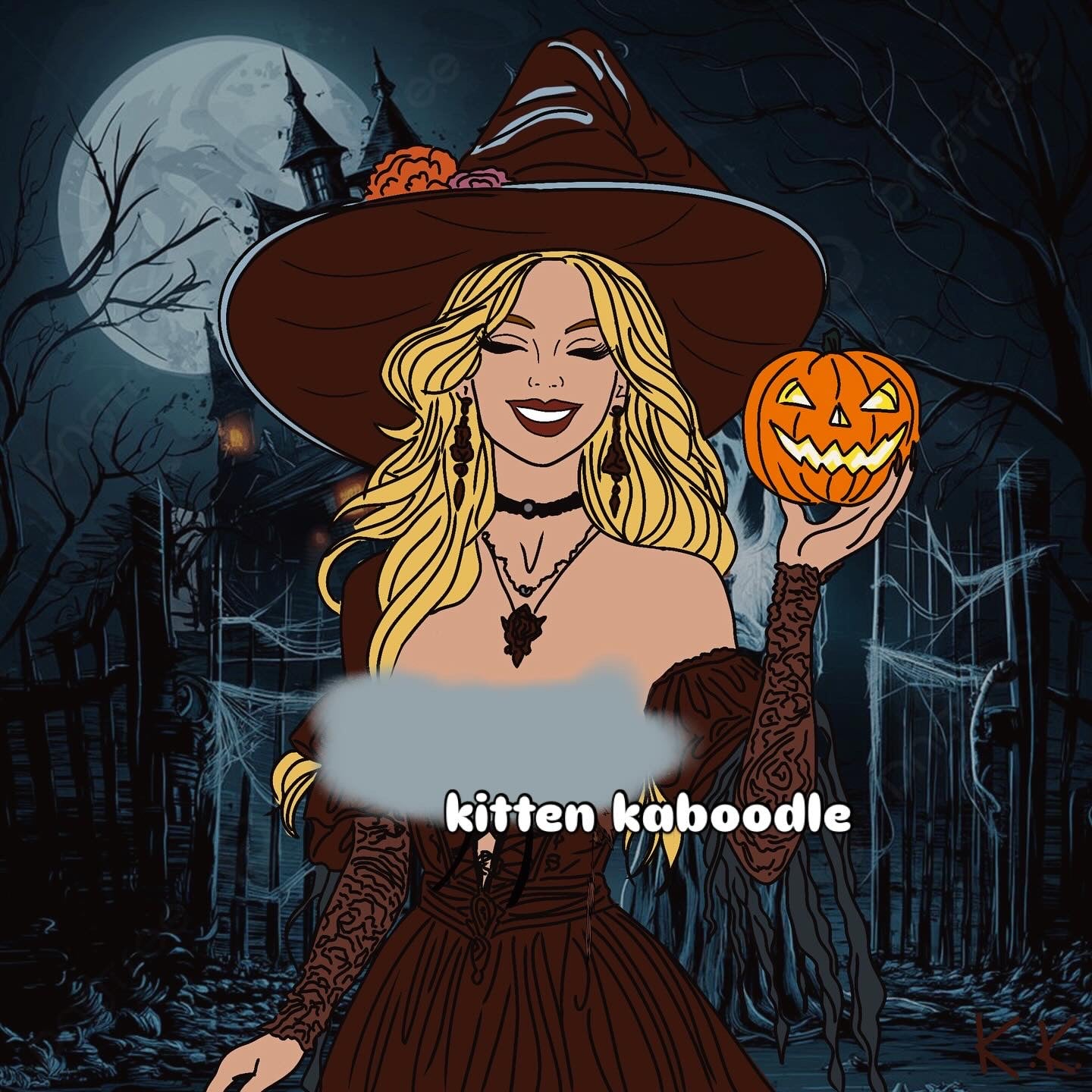 Witch’s Moonlight— Digital Art Print 🎃✨